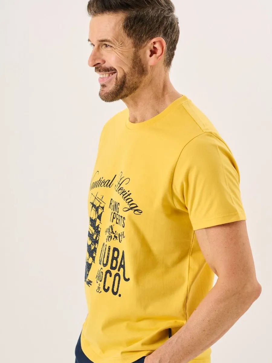 yellow_sand_nautical_boat_4.webp Quba & Co Yellow Sand Nautical Boat Print T-Shirt - Collins Sale