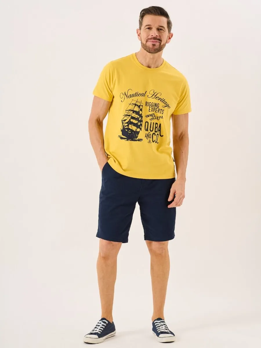 yellow_sand_nautical_boat_5.webp Quba & Co Yellow Sand Nautical Boat Print T-Shirt - Collins Sale