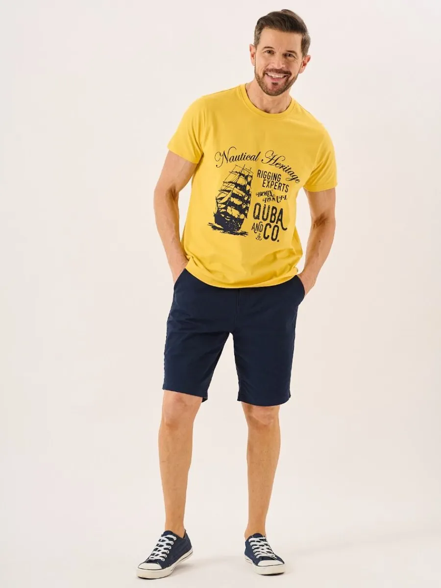 yellow_sand_nautical_boat_6.webp Quba & Co Yellow Sand Nautical Boat Print T-Shirt - Collins Sale